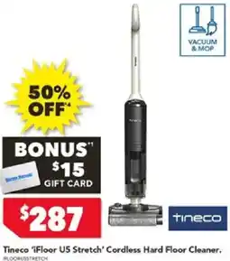 Harvey Norman Tineco 'iFloor US Stretch' Cordless Hard Floor Cleaner offer