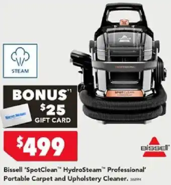 Harvey Norman Bissell 'SpotClean" HydroSteam" Professional' Portable Carpet and Upholstery Cleaner offer