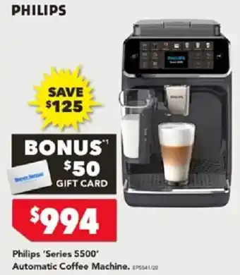 Harvey Norman Philips 'Series 5500' Automatic Coffee Machine offer
