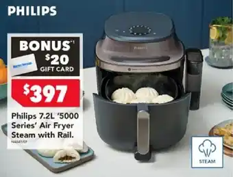 Harvey Norman Philips 7.2L '5000 Series' Air Fryer Steam with Rail offer