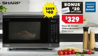 Harvey Norman Sharp 32L Inverter Flatbed Microwave Oven offer