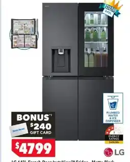 Harvey Norman LG 642L French-Door InstaView Fridge - Matte Black offer