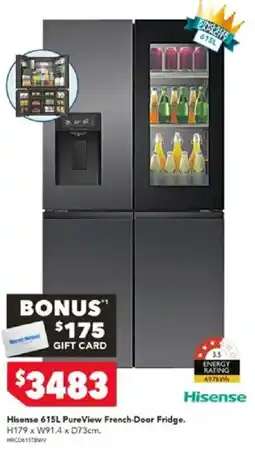 Harvey Norman Hisense 615L PureView French-Door Fridge offer