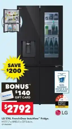 Harvey Norman LG 576L French-Door InstaView Fridge offer