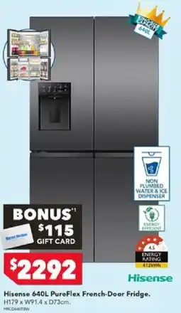 Harvey Norman Hisense 640L PureFlex French-Door Fridge offer