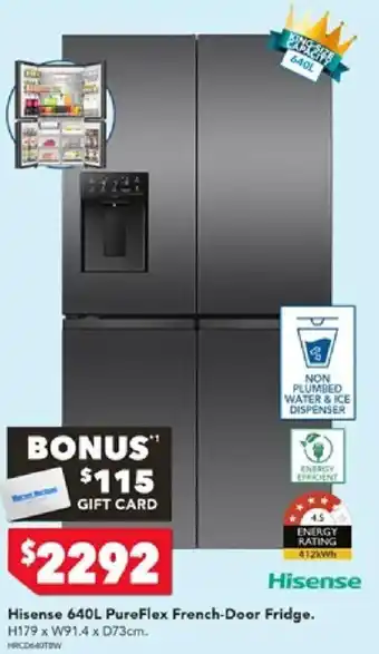 Harvey Norman Hisense 640L PureFlex French-Door Fridge offer