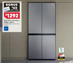 Harvey Norman Haier 463L Quad-Door Fridge - Satina offer