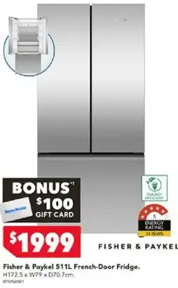 Harvey Norman Fisher & Paykel 511L French-Door Fridge offer