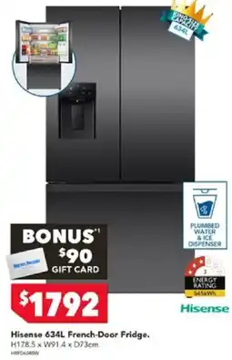Harvey Norman Hisense 634L French-Door Fridge offer