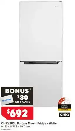 Harvey Norman CHIQ 283L Bottom Mount Fridge offer