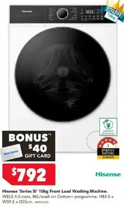 Harvey Norman Hisense 'Series Si' 10kg Front Load Washing Machine offer