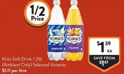 Foodworks Kirks Soft Drink offer