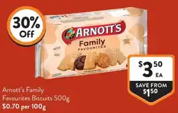 Foodworks Arnott's Family Favourites Biscuits offer