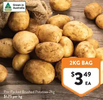 Foodworks Pre-Packed Brushed Potatoes offer