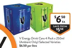 Foodworks V Energy Drink Cans offer
