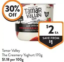 Foodworks Tamar Valley The Creamery Yoghurt offer