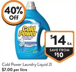 Foodworks Cold Power Laundry Liquid offer