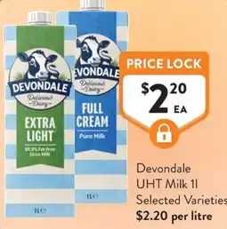 Foodworks Devondale UHT Milk offer