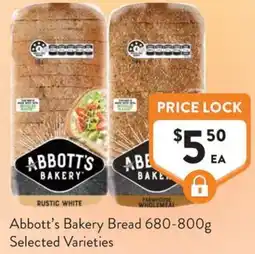 Foodworks Abbott's Bakery Bread offer