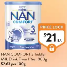 Foodworks NAN COMFORT 3 Toddler Milk Drink From 1 Year offer
