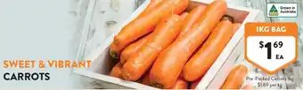 Foodworks Pre-Packed Carrots offer