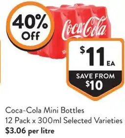 Foodworks Coca-Cola Mini Bottles offer