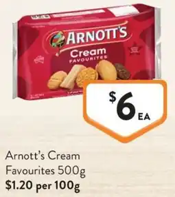 Foodworks Arnott's Cream Favourites offer