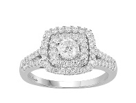 Bevilles Jewellery Love by Michelle Beville Halo Solitaire Ring with 1.00ct of Diamonds in 18ct White Gold offer