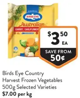 Foodworks Birds Eye Country Harvest Frozen Vegetables offer