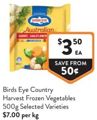 Foodworks Birds Eye Country Harvest Frozen Vegetables offer