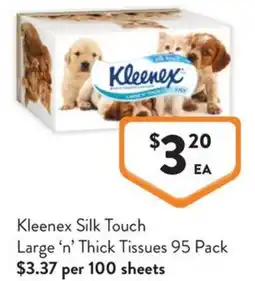 Foodworks Kleenex Silk Touch Large 'n' Thick Tissues offer