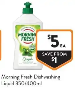 Foodworks Morning Fresh Dishwashing Liquid offer