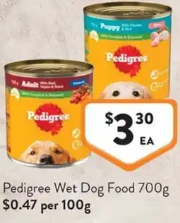 Foodworks Pedigree Wet Dog Food offer