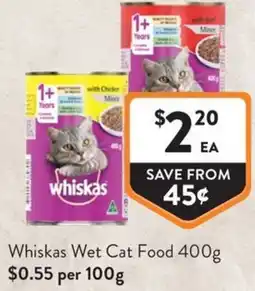 Foodworks Whiskas Wet Cat Food offer
