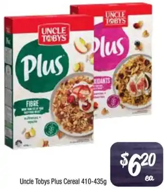 Foodworks Uncle Tobys Plus Cereal offer
