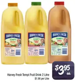 Foodworks Harvey Fresh Tempt Fruit Drink offer