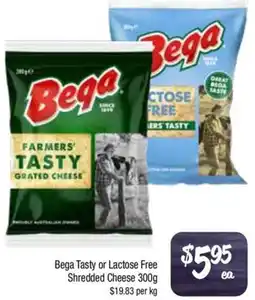Foodworks Bega Tasty or Lactose Free Shredded Cheese offer