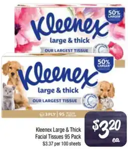 Foodworks Kleenex Large & Thick Facial Tissues offer
