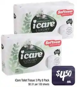 Foodworks iCare Toilet Tissue 3 Ply offer