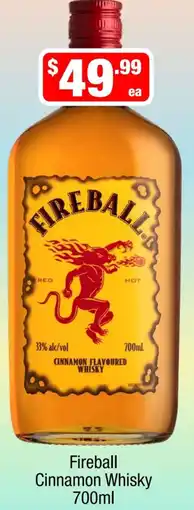 Liquor Stax Fireball Cinnamon Whisky offer