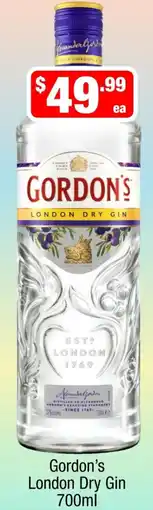 Liquor Stax Gordon's London Dry Gin offer