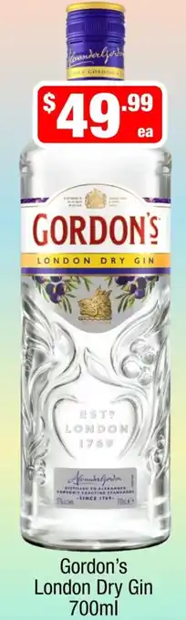 Liquor Stax Gordon's London Dry Gin offer