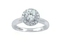 Bevilles Jewellery Love by Michelle Beville Halo Solitaire Ring with 1.29ct of Diamonds in 18ct White Gold offer