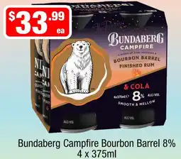 Liquor Stax Bundaberg Campfire Bourbon Barrel 8% offer