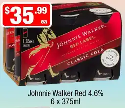 Liquor Stax Johnnie Walker Red 4.6% offer