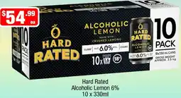 Liquor Stax Hard Rated Alcoholic Lemon 6% offer