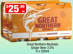 Liquor Stax Great Northern Alcoholic Ginger Beer 3.5% offer