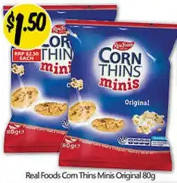 NQR Real Foods Com Thins Minis Original offer