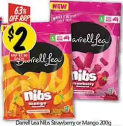 NQR Darrell Lea Nibs Strawberry or Mango offer