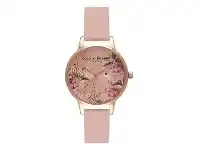 Bevilles Jewellery Olivia Burton Dot Design Floral Dusty Pink Watch OB15EG43 offer